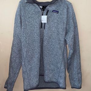 It’s a gray Patagonia sweater never worn